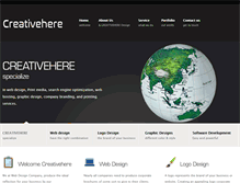 Tablet Screenshot of creativehere.com